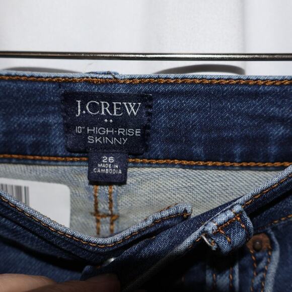 J Crew Jeans 5 Pocket High Rise Skinny Jeans Blue Size 26 - Picture 4 of 9
